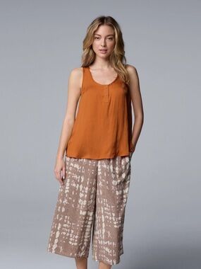 Vera Wang burnt orange tank size small NWOT